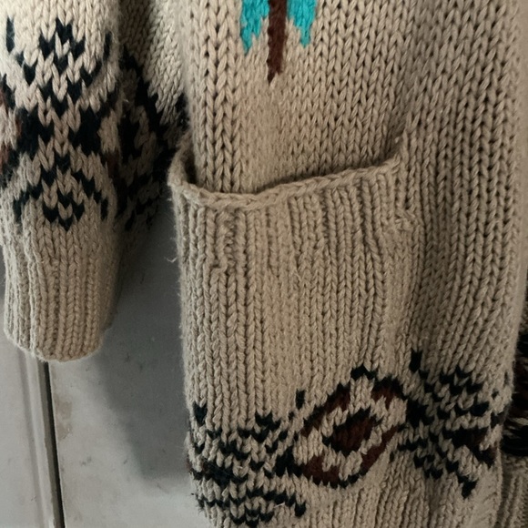 Catcher large cardigan sweater, Native American, Indian bison, buffalo vintage - Picture 8 of 11